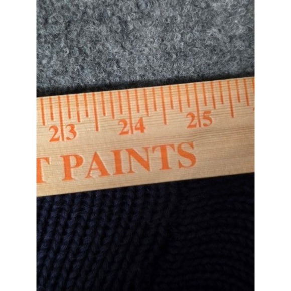 VTG Eddie Bauer Mens Navy Blue Argyle Knit Sweater Pullover Long Sleeve L Preppy - Picture 6 of 8